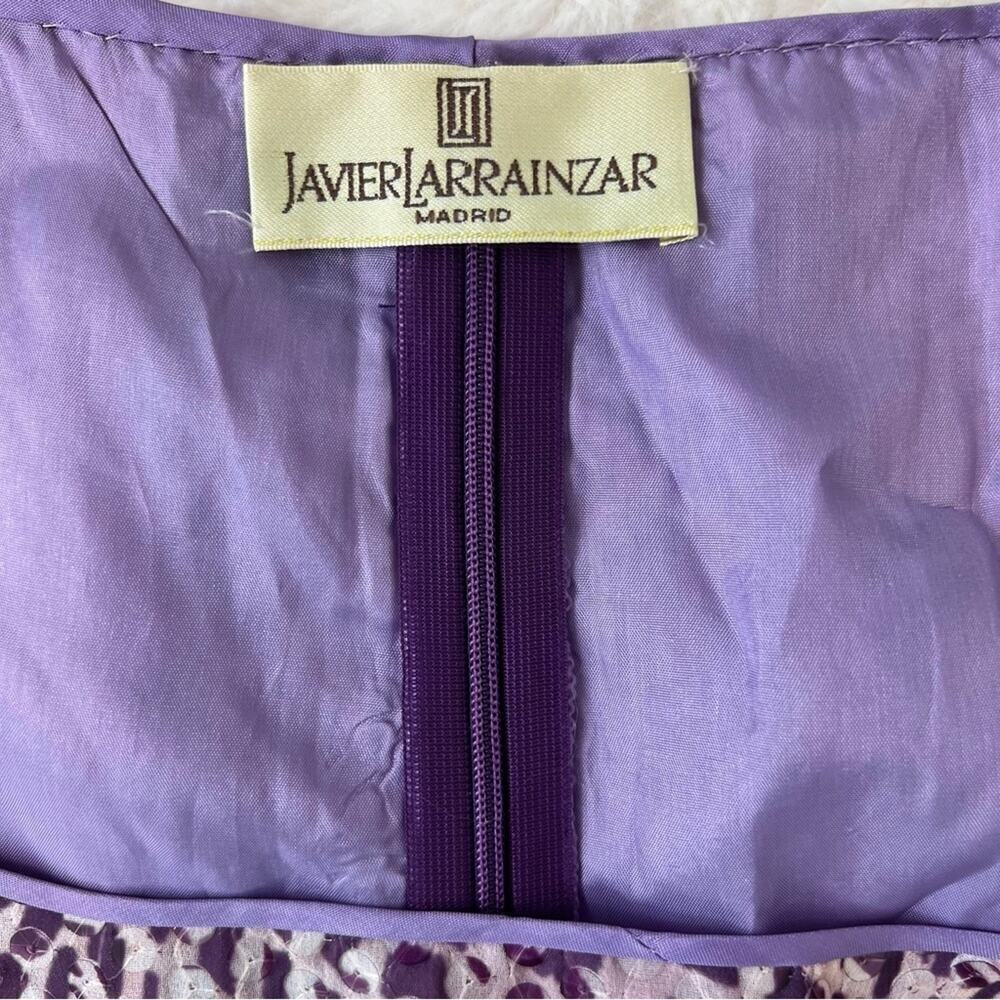 Javier Larrainzar Purple Sequin Two Piece Set Top Skirt Couture Evening Sz 12 - Picture 12 of 14
